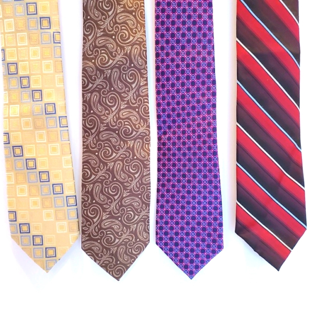 Ties Bundle of 4 Haggar |Stafford | VanHeusen | Tommy Hilfiger
